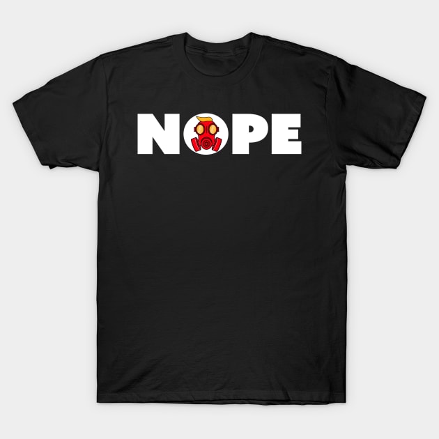 Nope- Trump gas mask T-Shirt by Isaiahsh52